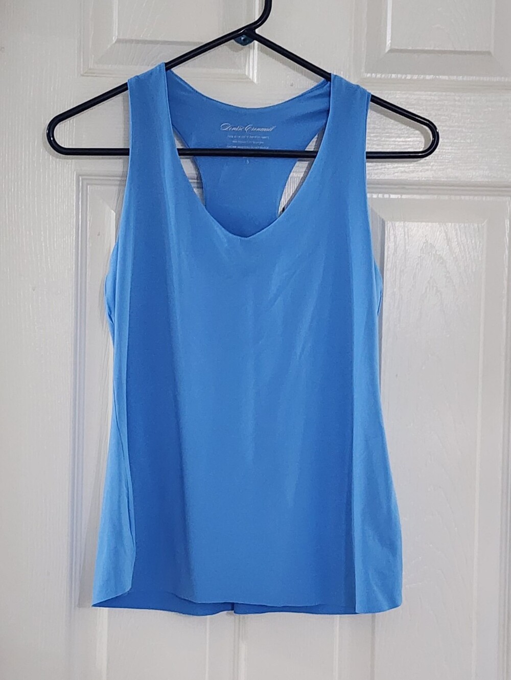 Denise Cronwall Blue Racerback Tank Top Athleisure Tennis Gym S